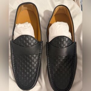 Authentic Gucci Black Leather Men's Loafers Size 11.5